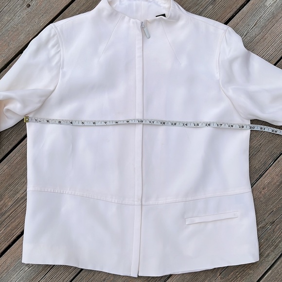 Dana Buchman cream silk jacket S-M - Picture 5 of 8